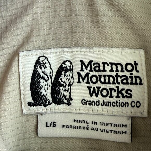 VNT Y2K Marmot Mountain Works “Pursuit” Lightweight Rip‑Stop Button Shirt Size L - Picture 5 of 12
